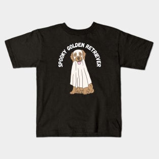Spooky golden retriever. Halloween, ghost dog. Kids T-Shirt